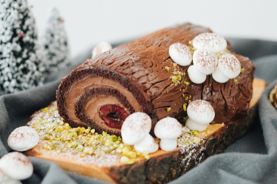 Rocambole Trufado de Natal aka Bûche de Nöel (tronco natalino ...