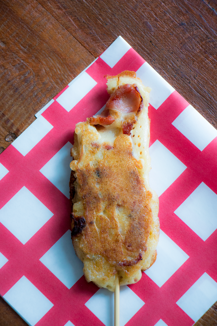 Pirulito de Panqueca e Bacon