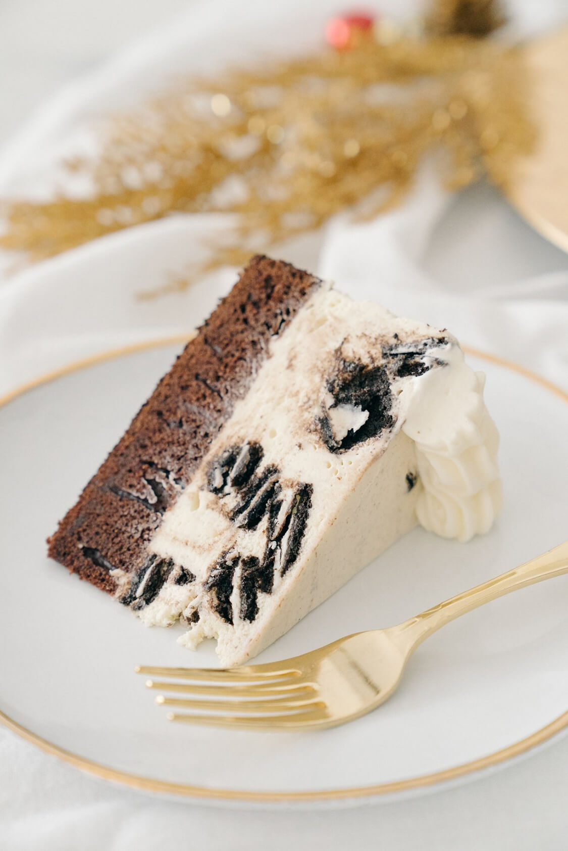 Bolo cheesecake de oreo