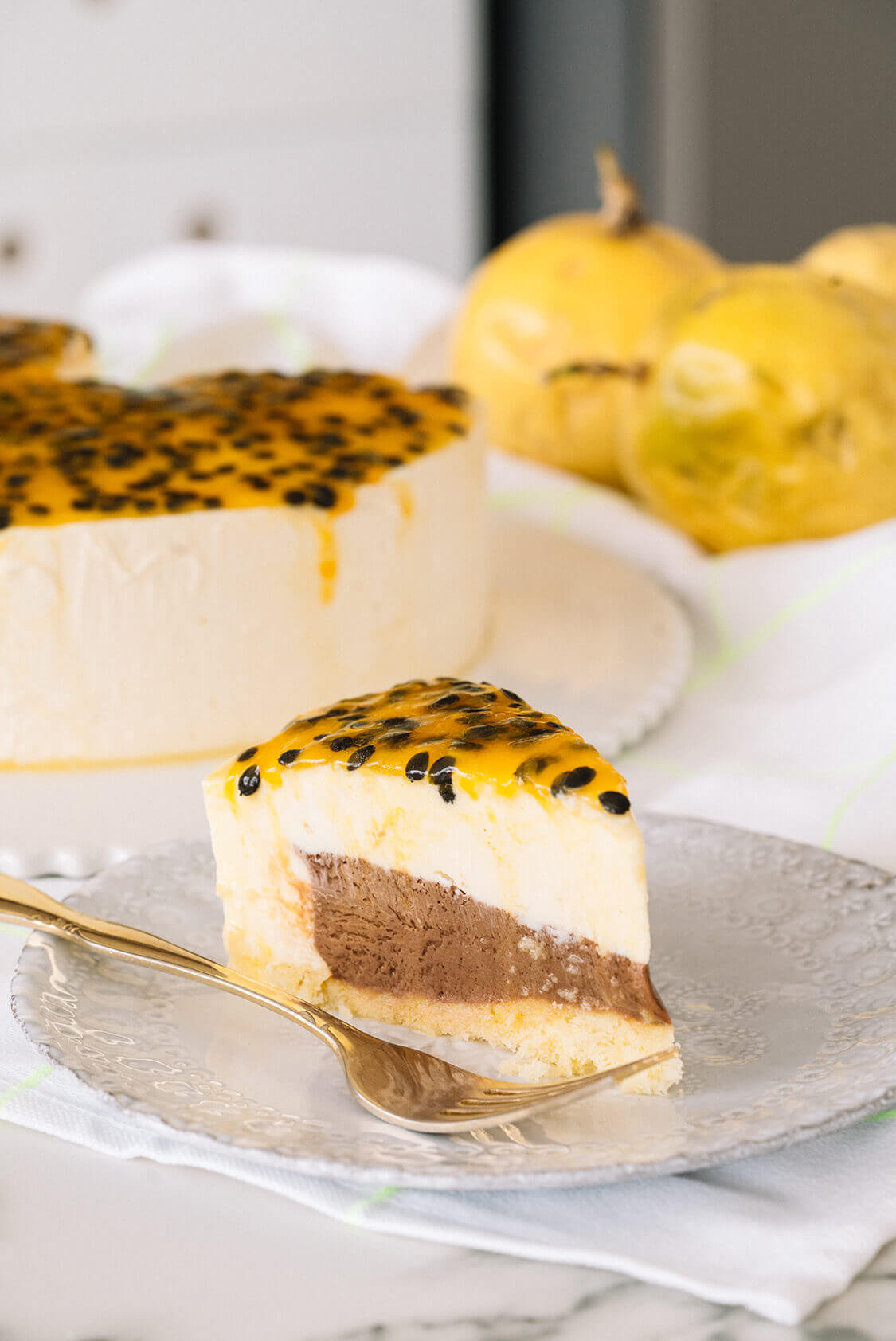 Bolo mousse de maracujá