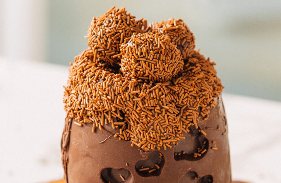 ovo de brigadeiro no pote