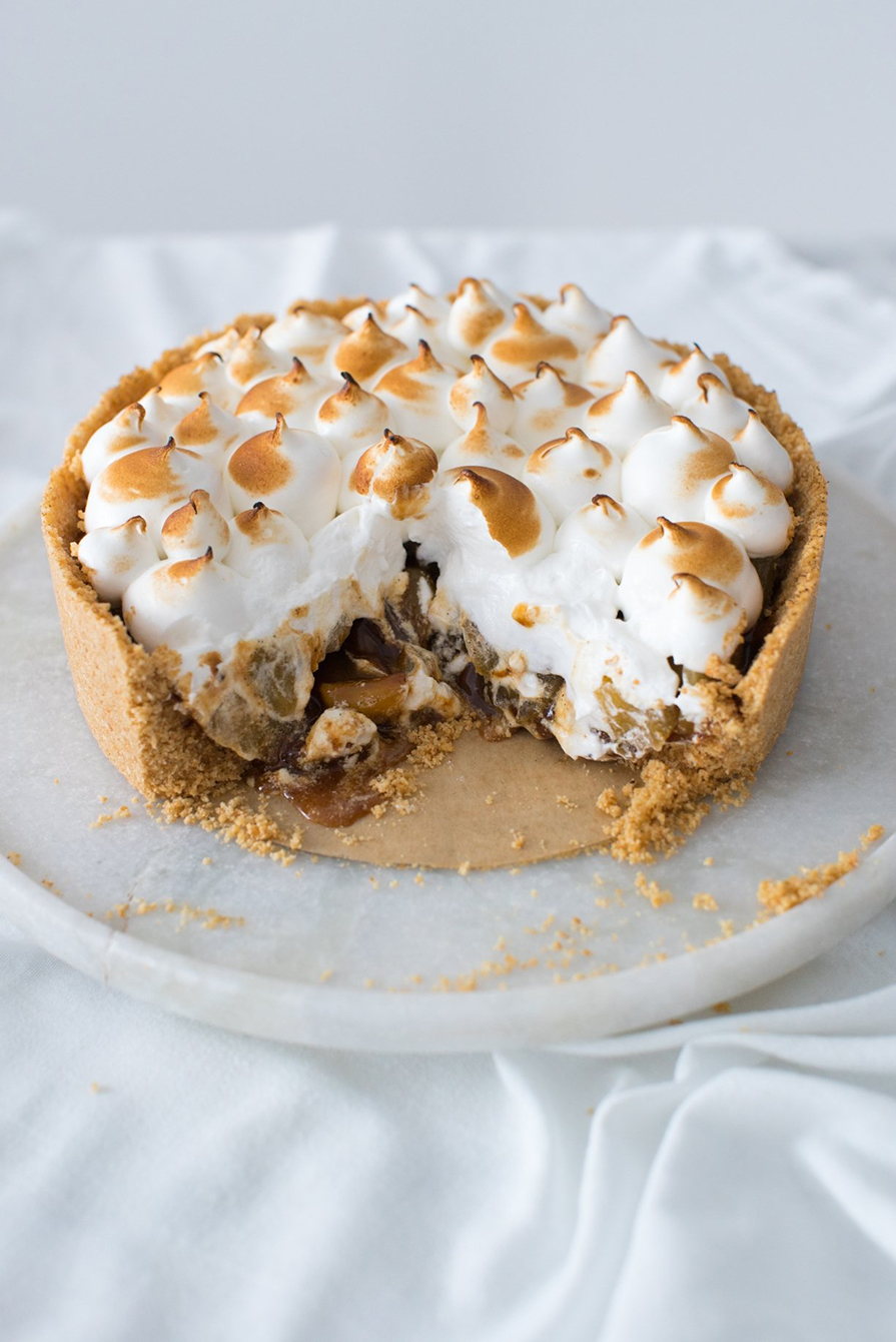 torta de maçã com caramelo salgado