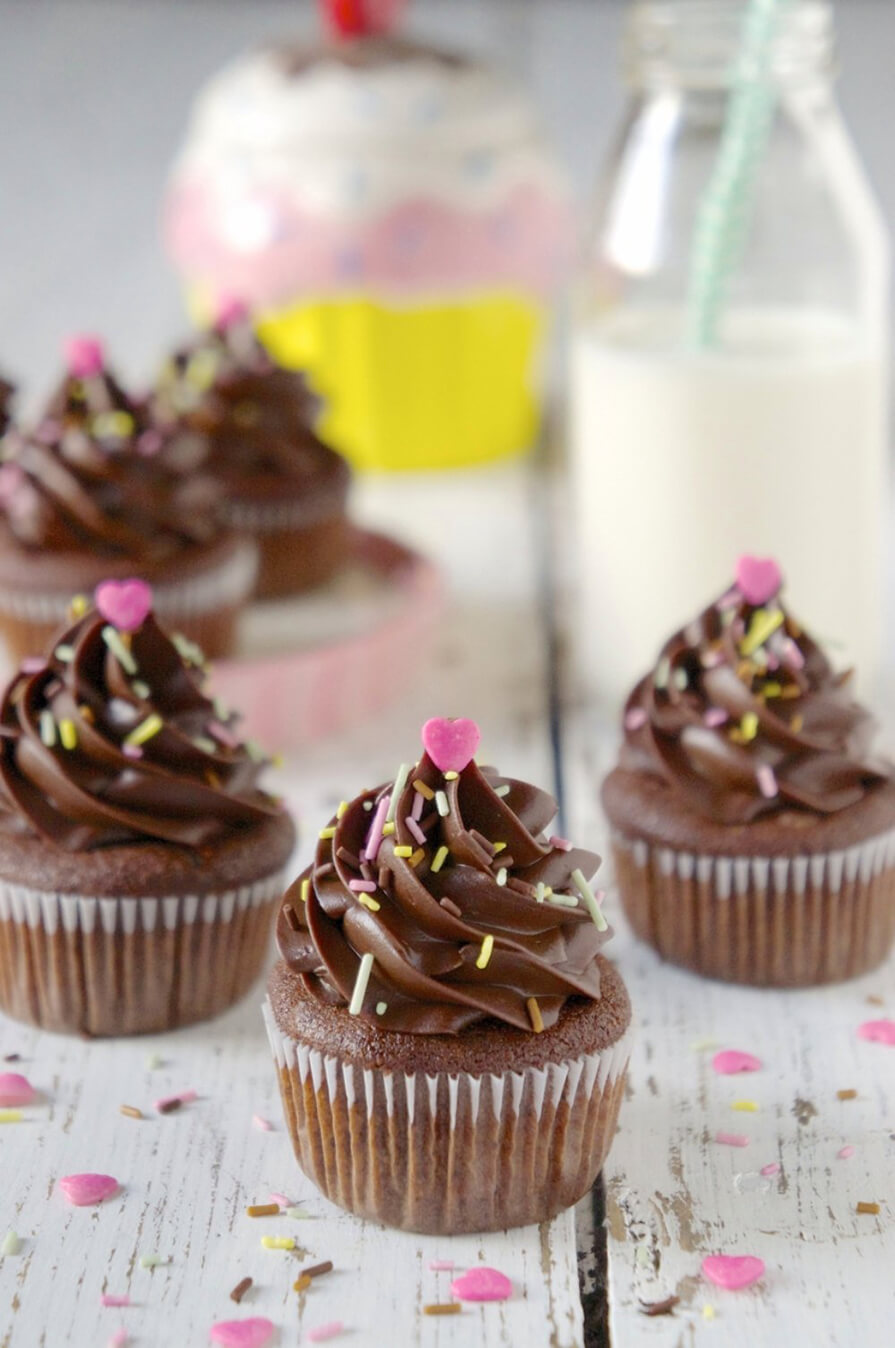 cupcake de chocolate