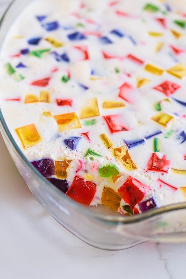 Mosaico de Gelatina Colorida