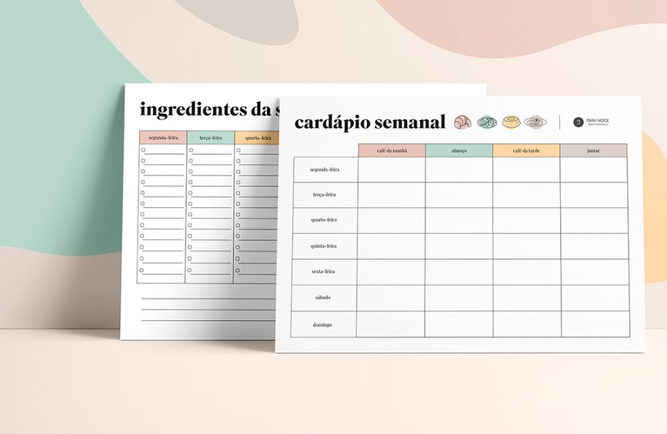 Dicas para Cozinhar em Casa + Planner de Cardápio Semanal